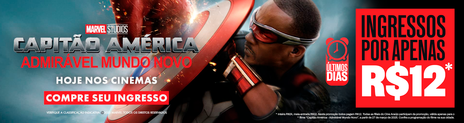 Banner Capitão América: Admirável Mundo Novo
