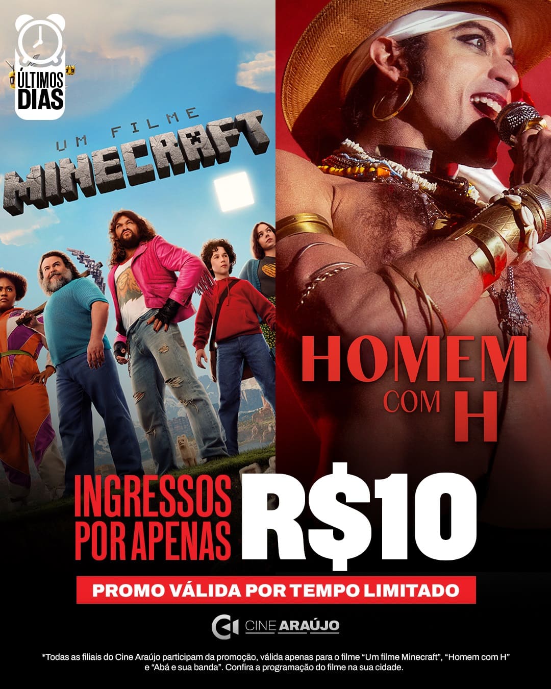 Poster Promo Minecraft e Homem com H