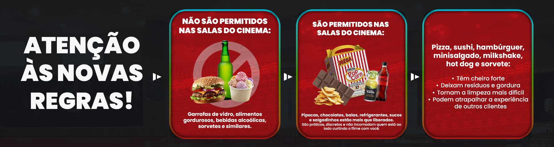 Banner Proibição de Alimentos