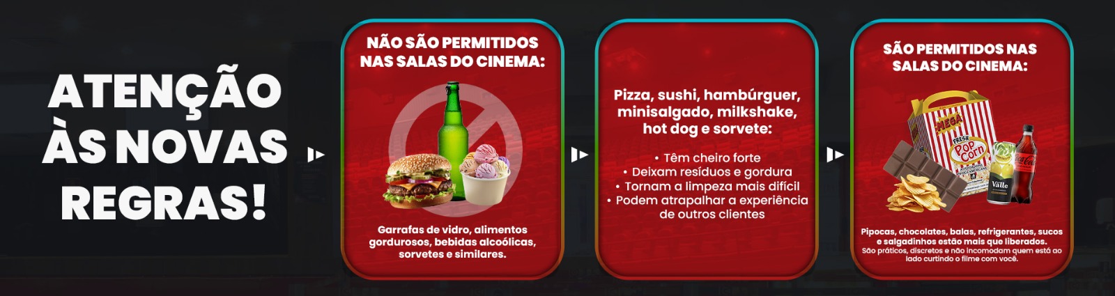 Banner Proibição de Alimentos