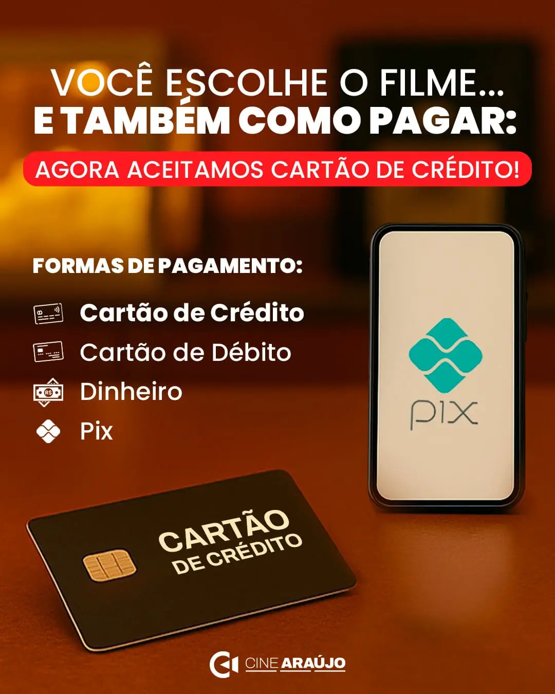Poster Formas de Pagamento