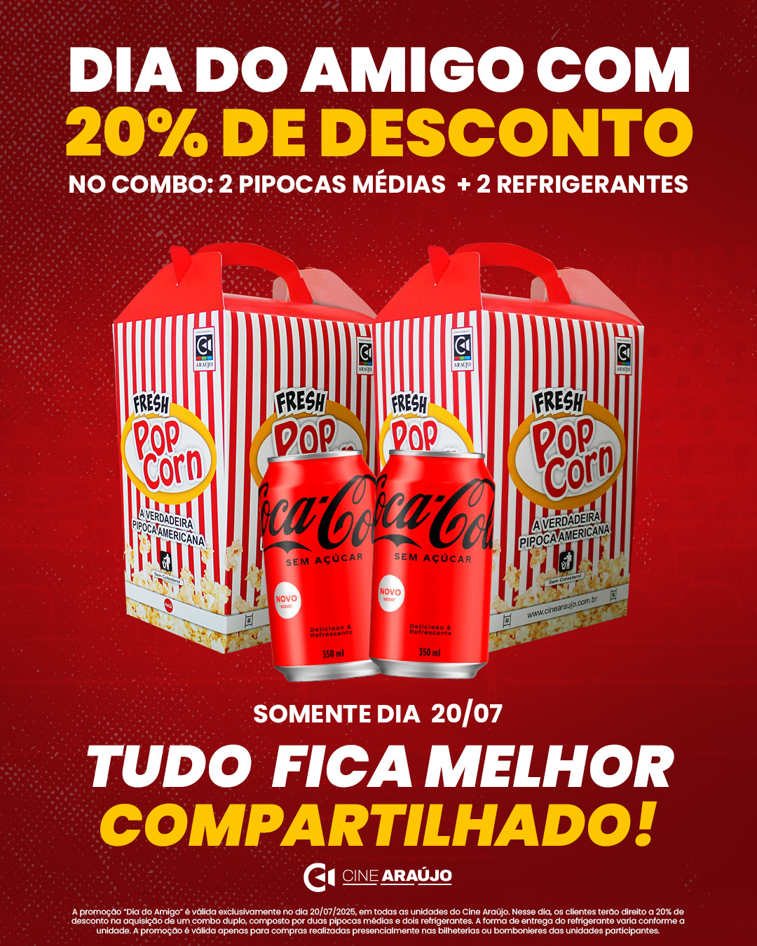 Poster dia do amigo - tirar no domingo meia noite