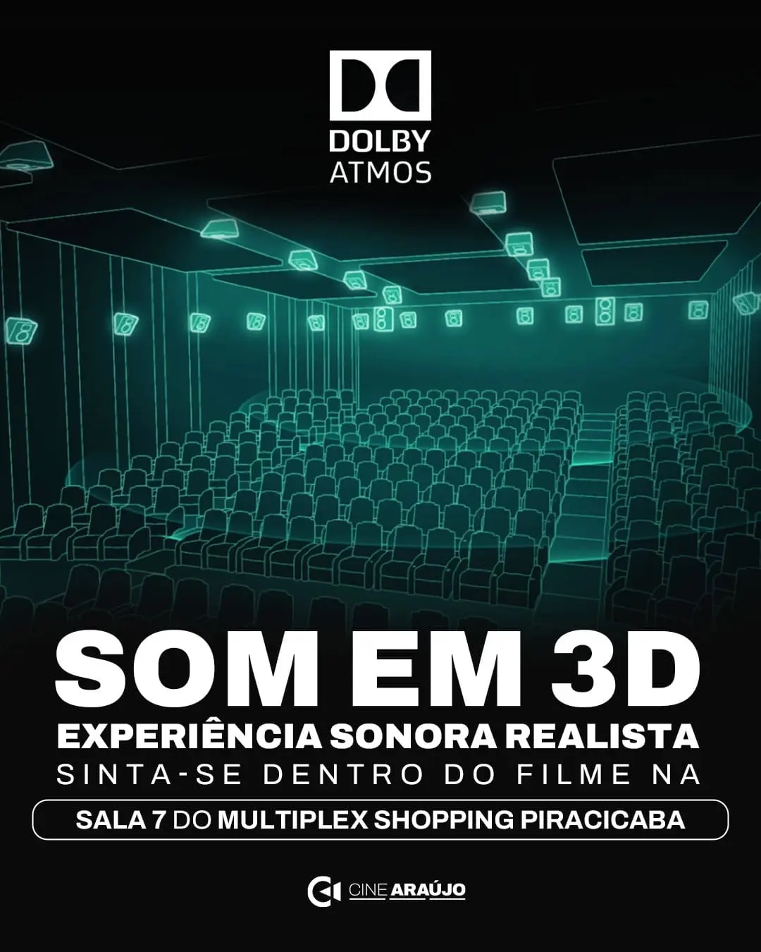 Poster Dolby Atmos Multiplex Shopping Piracicaba