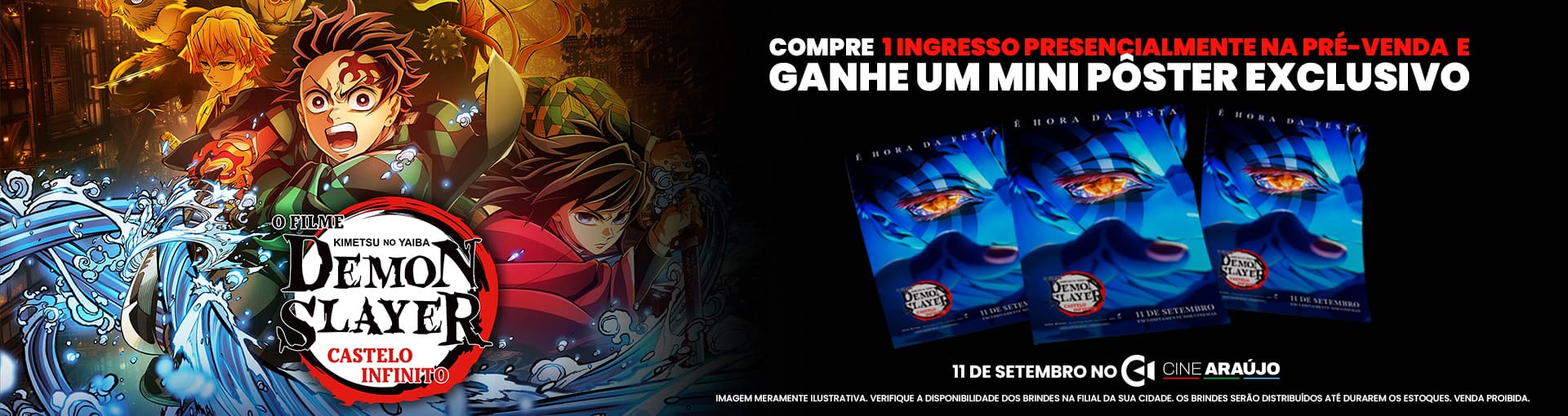 Banner Demon Slayer: Kimetsu no Yaiba - Castelo Infinito