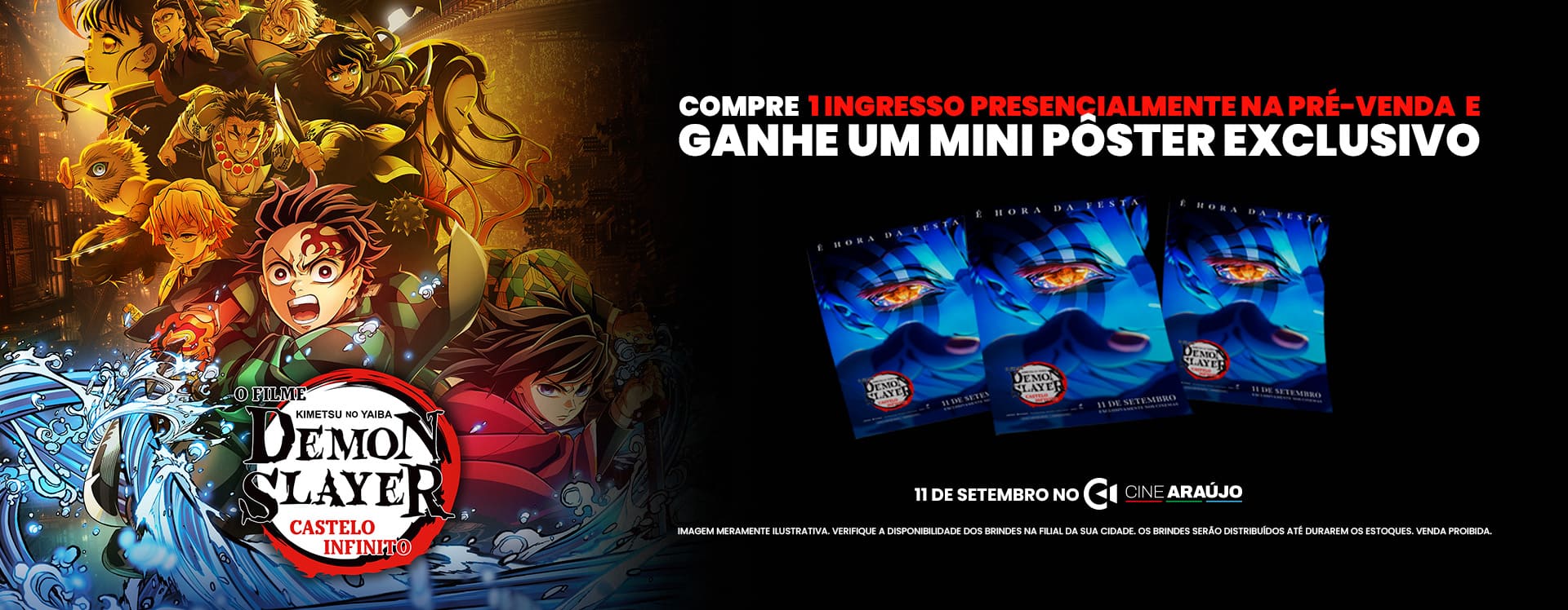 Banner Demon Slayer: Kimetsu no Yaiba - Castelo Infinito