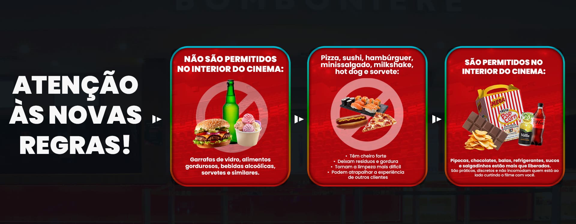 Banner Proibição de Alimentos