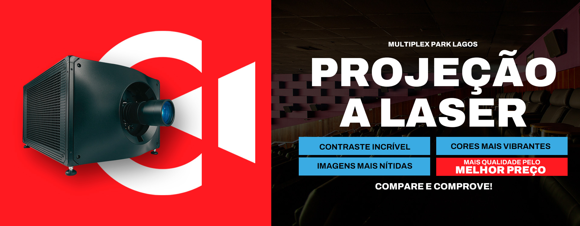 Banner 100% laser parque lagos