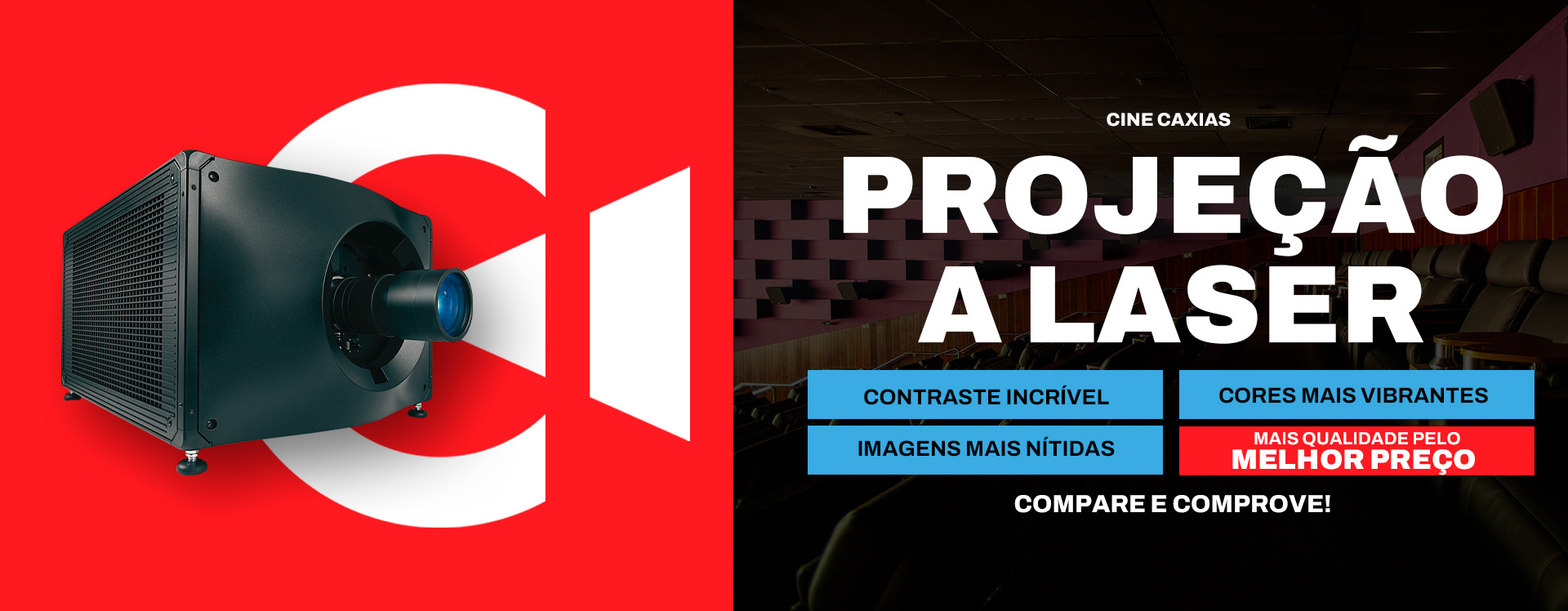 Banner 100% laser cine caxias