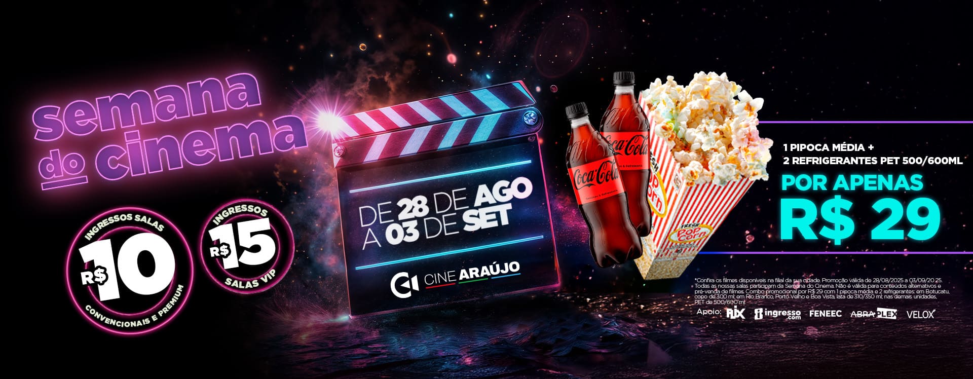 Banner Semana do Cinema 2025