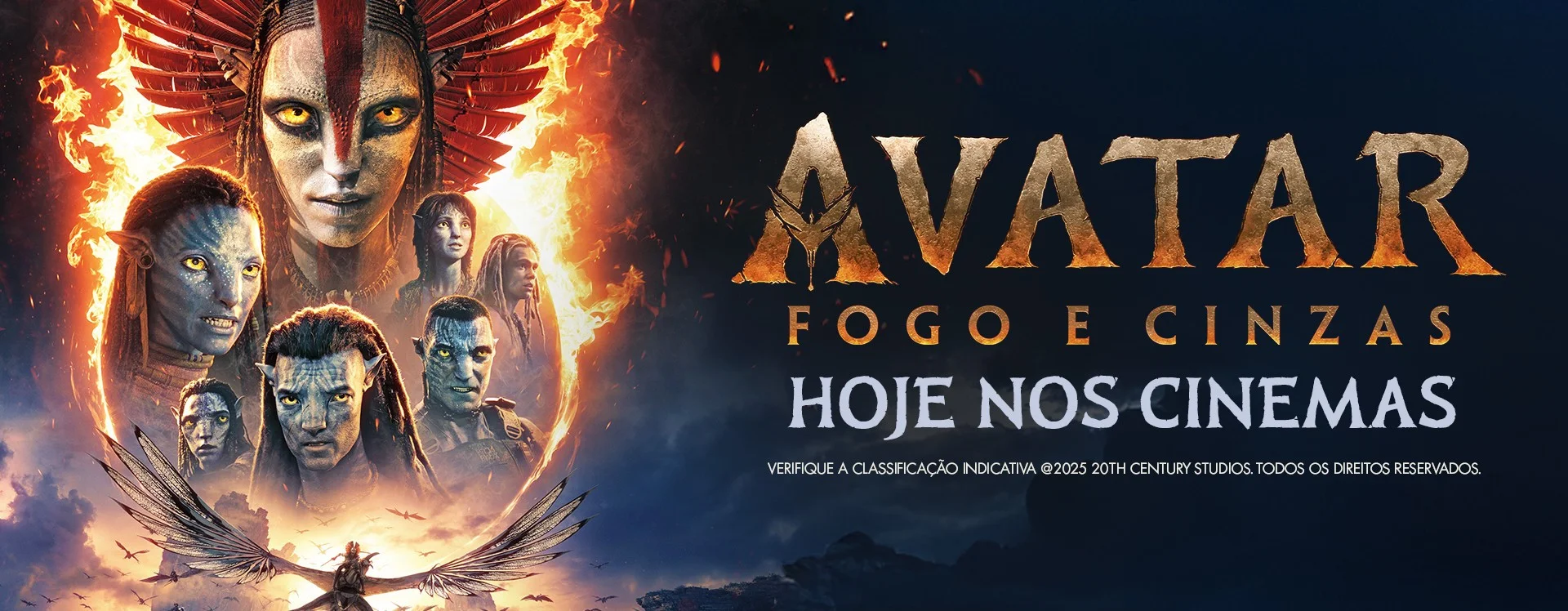 Banner Avatar: Fogo e Cinzas