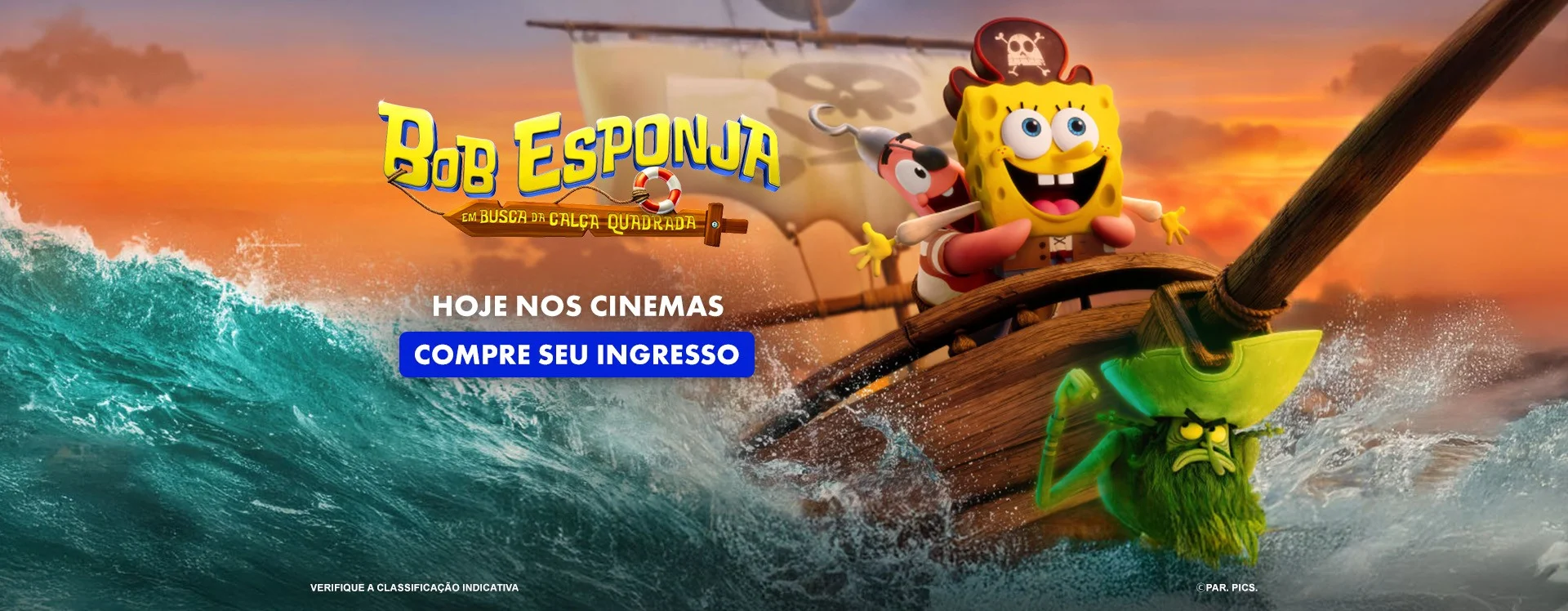 Banner Bob Esponja: Em Busca da Calça Quadrada